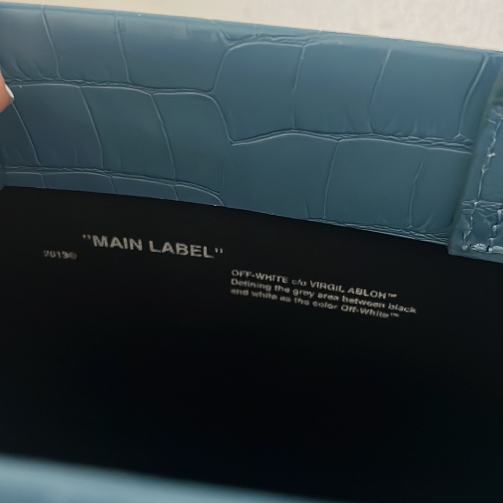 Off white blue hand and crossbody shoulder bag - Picture 4 of 7